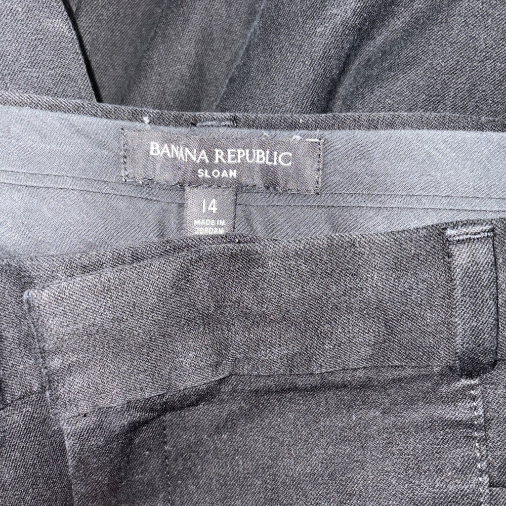 Banana Republic Sloan Dress Pants Womens Size 14 Black Cropped Tapered Leg - Picture 5 of 5